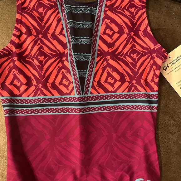 NWT Pink Safari gymnastics tumbling dance Workout Leotard Style #E4602 sz AS - Picture 5 of 10
